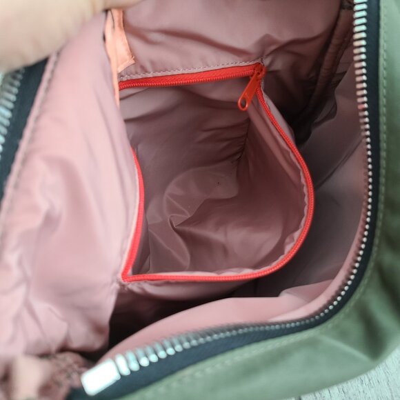 ShortyLOVE Crossbody Tote Bag Olive Green Pink Strap One Size - Picture 10 of 11